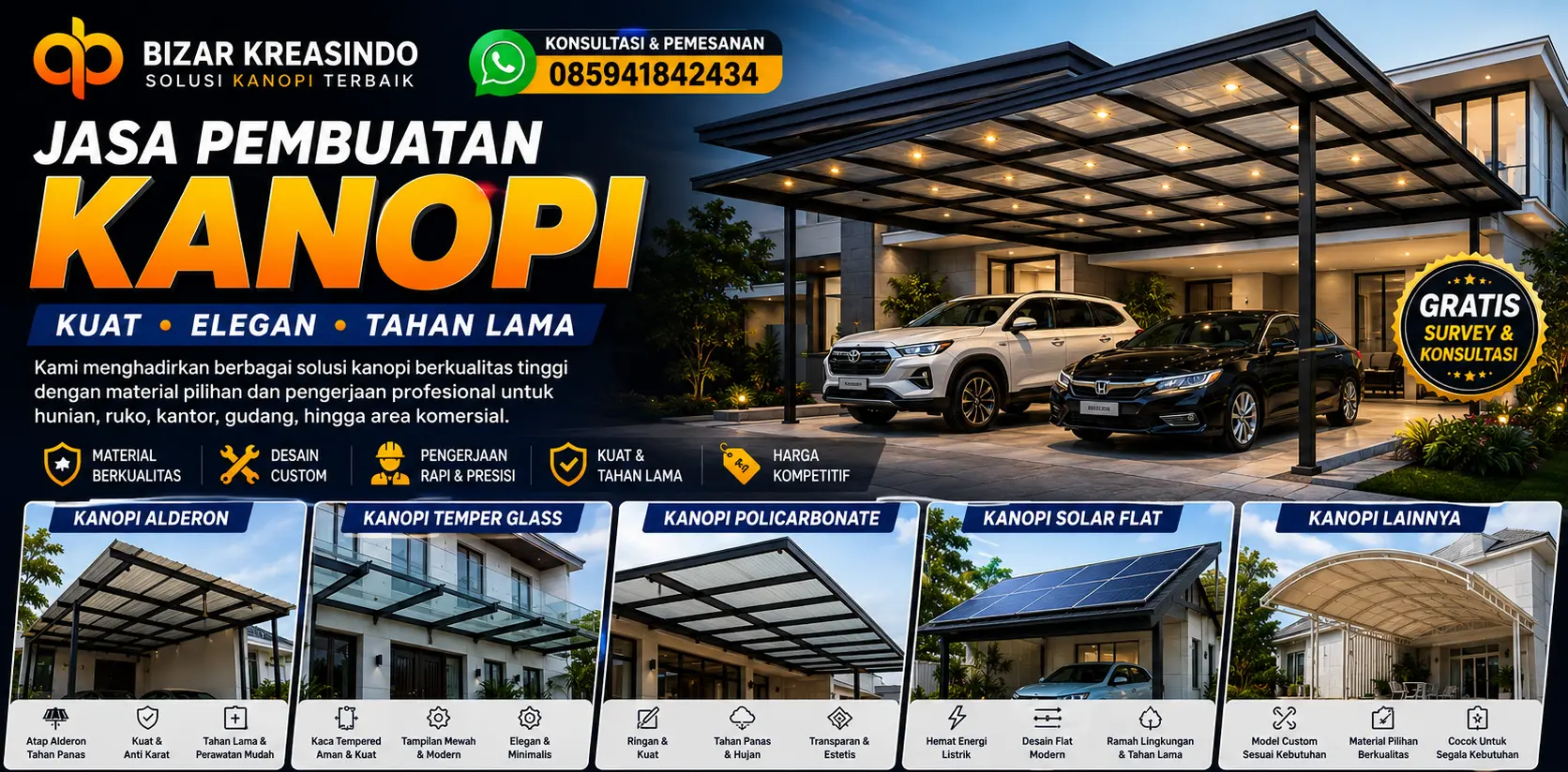 Jasa Kontraktor Kanopi pamulang